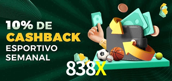 10% de bônus de cashback na 838X