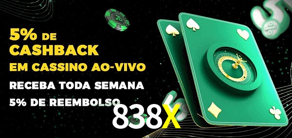 Promoções do cassino ao Vivo 838X